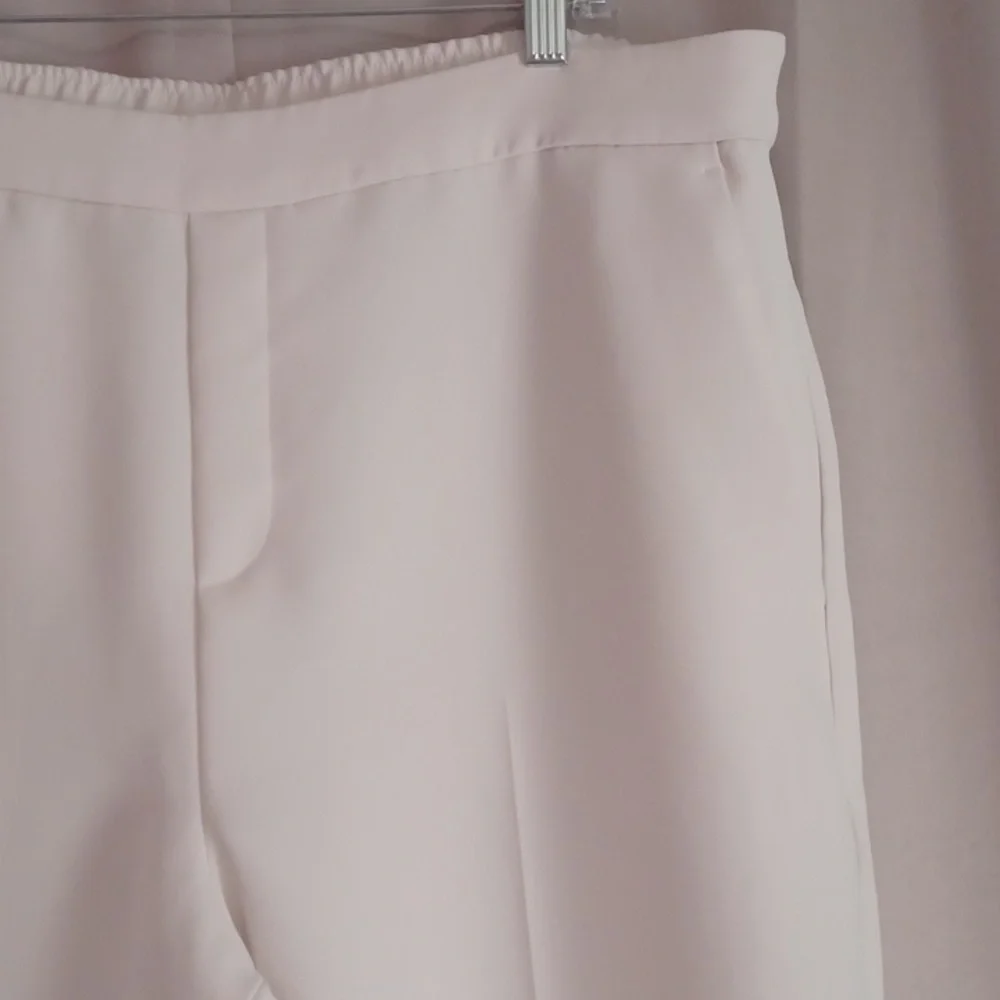 Banana Republic Hayden Crepe Wide Leg High Rise Pants Stretch Pull On Pockets XL